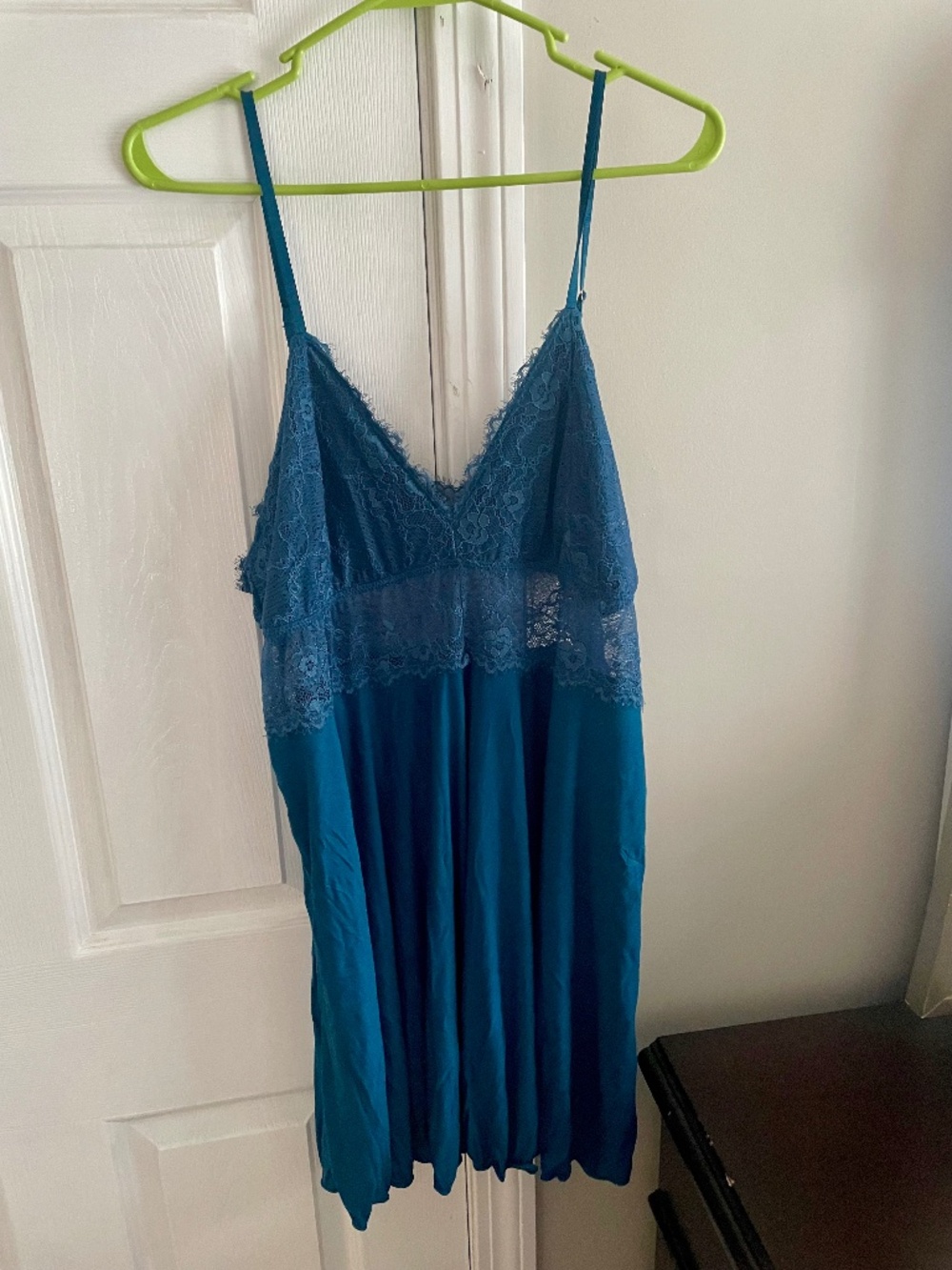 Shein Lacy Teal Chemise